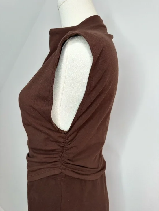 REFORMATION brown organic cotton knit two piece set, women’s size S - Picture 6 of 15